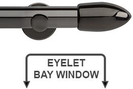 Neo 35mm Eyelet Bay Window Pole Black Nickel Bullet