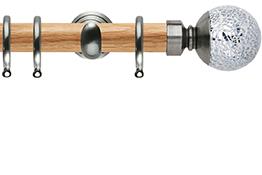 Neo 28mm Oak Wood Pole, Stainless Steel Cup, Mosaic Ball