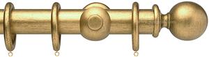 Opus 35mm Wood Curtain Pole Antique Gold, Ball