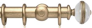 Opus Aria 35mm & 48mm Curtain Pole Pale Gold, Acrylic Ribbed