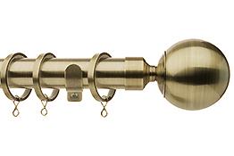 Jones Cosmos 28mm Pole, Antique Brass, Ball