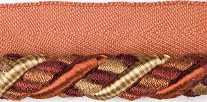 JLS Modern Basics Flanged Cord Trim, Copper, Gold
