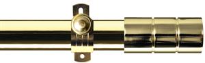 Renaissance Dimensions 28mm Adjustable Eyelet Pole Polished Brass, Cylinder