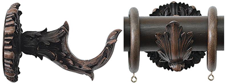 Jones Florentine Handcrafted 50mm Bracket Acanthus, Oak