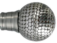 Galleria G2 35mm Finial Brushed Silver Flat Stud
