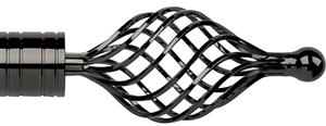 Galleria Metals 35mm Finial Black Nickel Twisted Cage