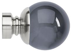 Neo Premium 28mm Smoke Grey Ball Finial Only, Stainless Steel
