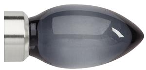 Neo Premium 28mm Smoke Grey Teardrop Finial Only, Stainless Steel