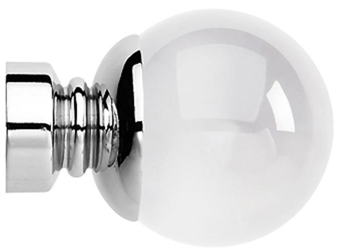 Neo Premium 35mm Clear Ball Finial Only Chrome