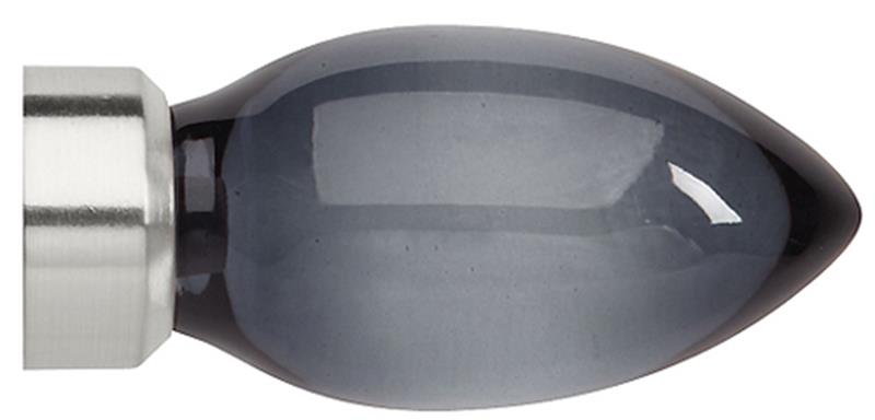 Neo Premium 35mm Smoke Grey Teardrop Finial Only, Stainless Steel