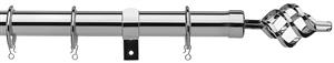 Universal 28mm Metal Curtain Pole Chrome Cage