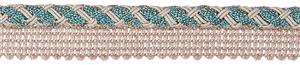 JLS Baroque Flanged Cord Trimming, Teal