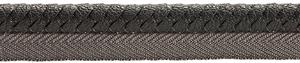 Hallis Highland Faux Leather Flanged Cord Trimming Grey