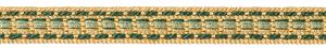 JLS Upholstery Classic Braid Trimming, Green Gold