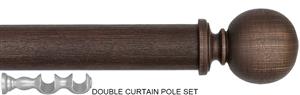Byron Rustica 35mm 45mm 55mm Double Pole Toasted Oak Lyon