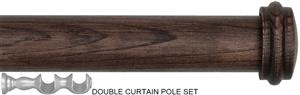 Byron Rustica 35mm 45mm 55mm Double Pole Toasted Oak Endcap