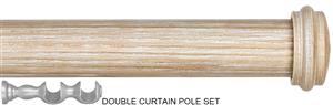 Byron Rustica 35mm 45mm 55mm Double Pole Limed Oak Endcap