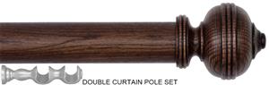 Byron Rustica 35mm 45mm Double Pole Toasted Oak Remy