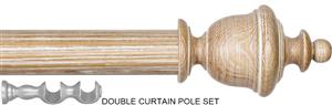 Byron Rustica 45mm 55mm Double Pole Limed Oak Chantilly