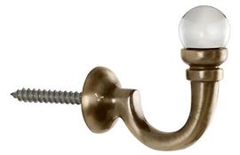 Neo Premium Tassel Hook, Spun Brass, Clear Ball