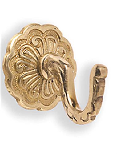 Kestrel Rosette Hook Brass