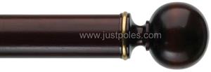 Byron Classic 55mm, 67mm Pole Cronkill Mahogany/Glit Detail