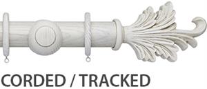 Ashbridge 45mm Corded/Tracked Pole, Parchment White, Tatton