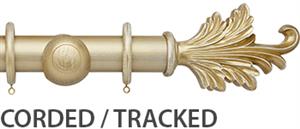 Ashbridge 45mm Corded/Tracked Pole, Gold Over White, Tatton