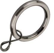 Integra Orient 19mm Curtain Pole Rings, Brushed Silver