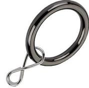 Integra Orient 19mm Curtain Pole Rings, Black Nickel