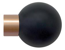 Jones Strand 35mm Pole Finial Only Rose Gold, Charcoal Painted Ball
