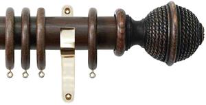 Jones Hardwick 40mm Handcrafted Pole Oak, Brass, Woven Rope