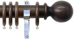 Jones Hardwick 40mm Handcrafted Pole Oak, Chrome, Ball