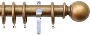 Jones Hardwick 40mm Handcrafted Pole Ant Gold, Chrome, Ball