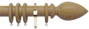 Jones Oakham 50mm Handcrafted Pole, Brass, Honey, Cone