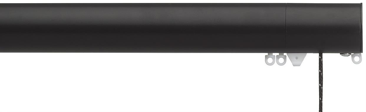 Silent Gliss Corded Metropole 50mm 7640 Black Flush Endcap Finial