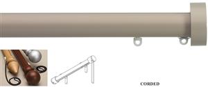 Silent Gliss Corded Metropole 50mm 7640 Taupe Design Endcap Finial