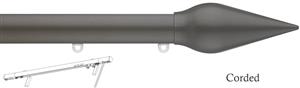 Silent Gliss Corded Metropole 50mm 7640 Bronze Spear Finial