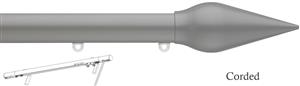Silent Gliss Corded Metropole 50mm 7640 Slate Grey Spear Finial