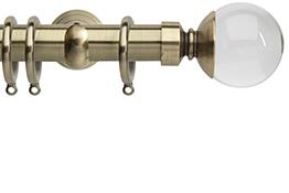 Neo Premium 28mm Pole Spun Brass Cup Clear Ball