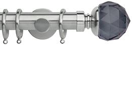 Neo Premium 35mm Pole Stainless Steel Smoke Grey Faceted Ball