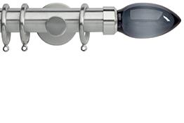 Neo Premium 35mm Pole Stainless Steel Smoke Grey Teardrop