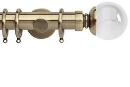 Neo Premium 35mm Pole Spun Brass Clear Ball
