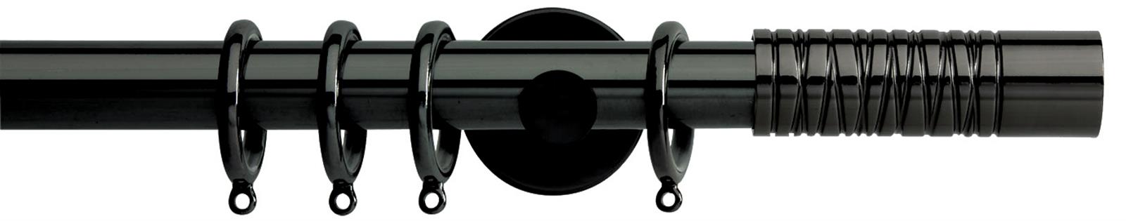 Neo Premium 35mm Pole Black Nickel Wired Barrel