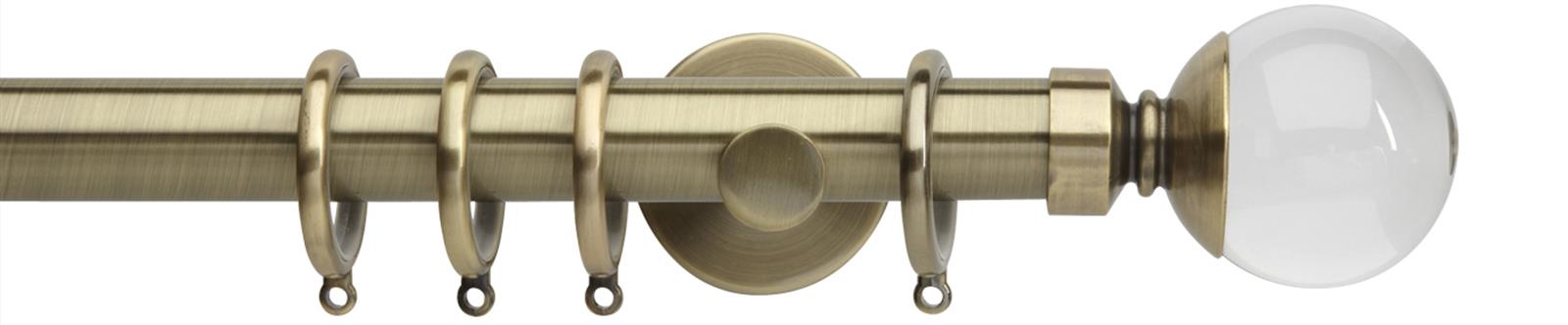 Neo Premium 28mm Pole Spun Brass Cylinder Clear Ball