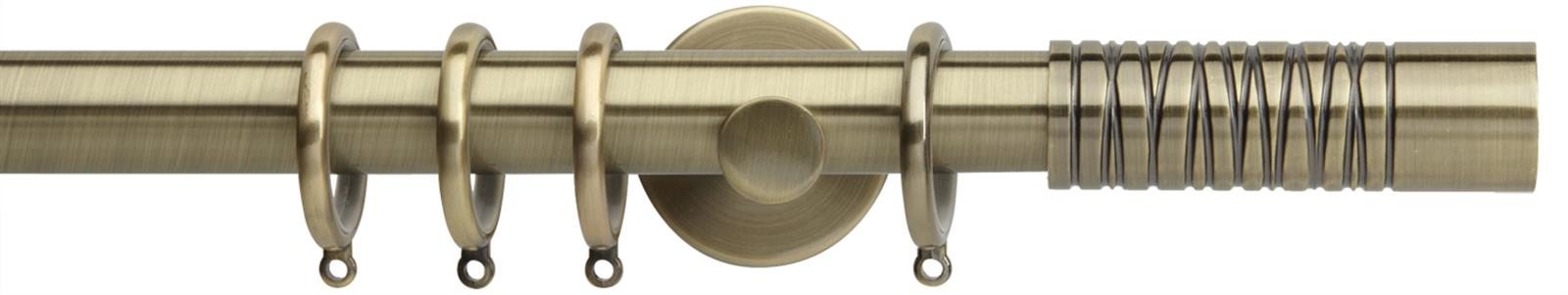 Neo Premium 28mm Pole Spun Brass Cylinder Wired Barrel