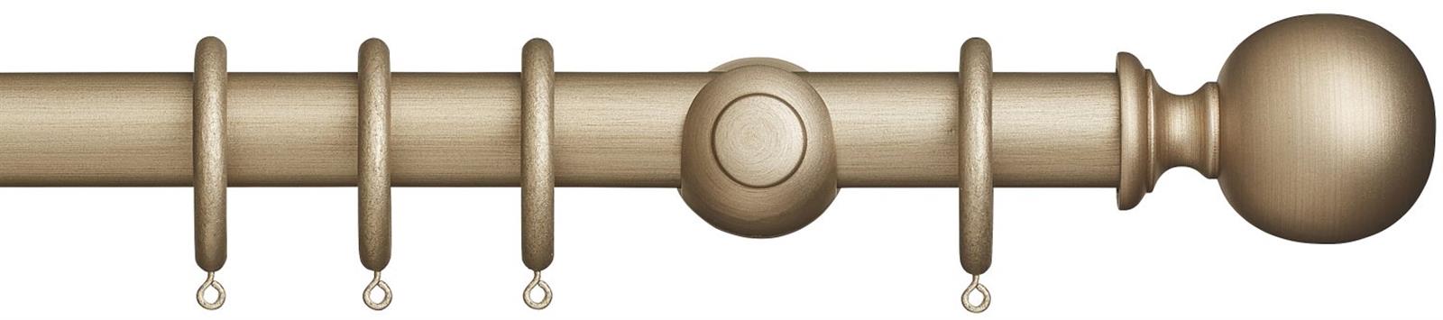 Museum 35mm & 45mm Satin Oyster Pole Plain Ball Finial