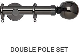 Neo 19/28mm Double Pole Black Nickel Ball