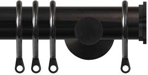 Renaissance Dimensions 28mm Contemporary Pole Black Nickel, Fynn Endcap