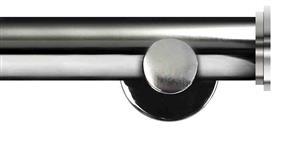 Renaissance Dimensions 28mm Contemporary Eyelet Pole Polished Silver, Fynn Endcap